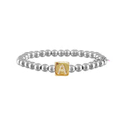 maggie initial bracelet silver with a initial charm love lisa

