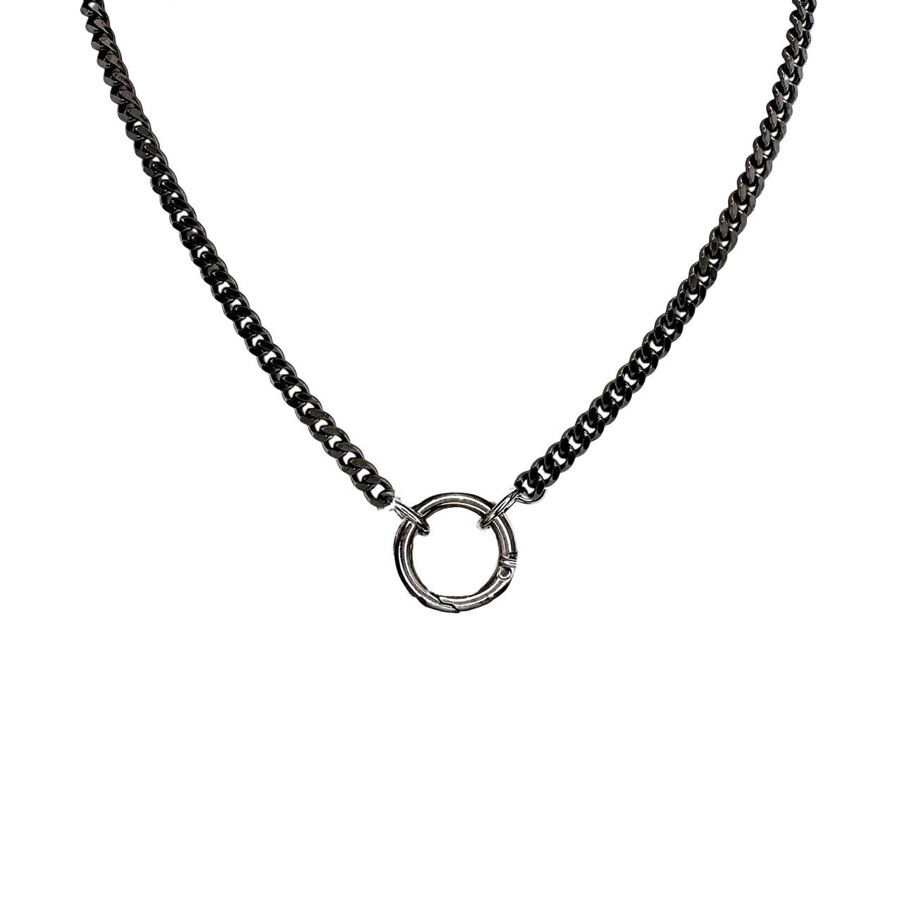 Mariano Clasp Charm Necklace in gunmetal by Love Lisa