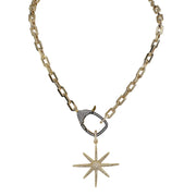 Love Lisa Matty North Star Necklace in gold with celestial star charm