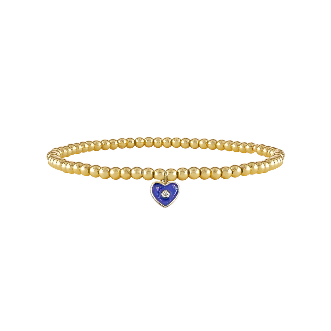 Love Lisa melindas sweet little heart eye anklet gold beads royal blue heart eye charm anklet
