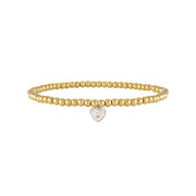 melindas sweet little heart eye anklet gold beads white heart eye charm
