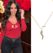 Melissa Gorga's Gold Horn Necklace