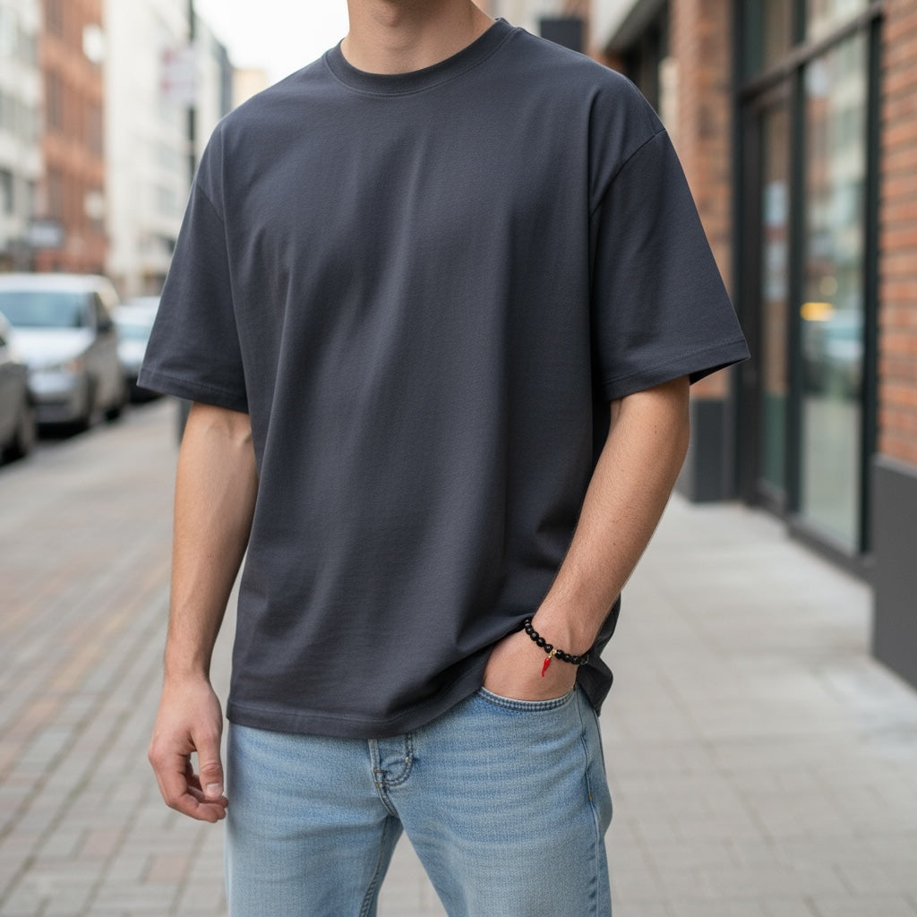 Love Lisa mens black beaded bracelet red horn lifestyle photo