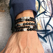 Mens sober stack of bracelets from love lisa