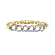 Love Lisa Mia Diamond Link Bracelet gold silver crystal link beaded bracelet shine detail