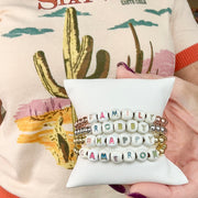 Love Lisa Mia Personalized Enamel Letter Bead Bracelet lifestyle custom beaded jewelry gift