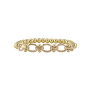Mia gold beaded bracelet with gold links