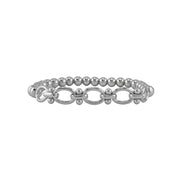 Mia Beaded Silver Bracelet 6mm 