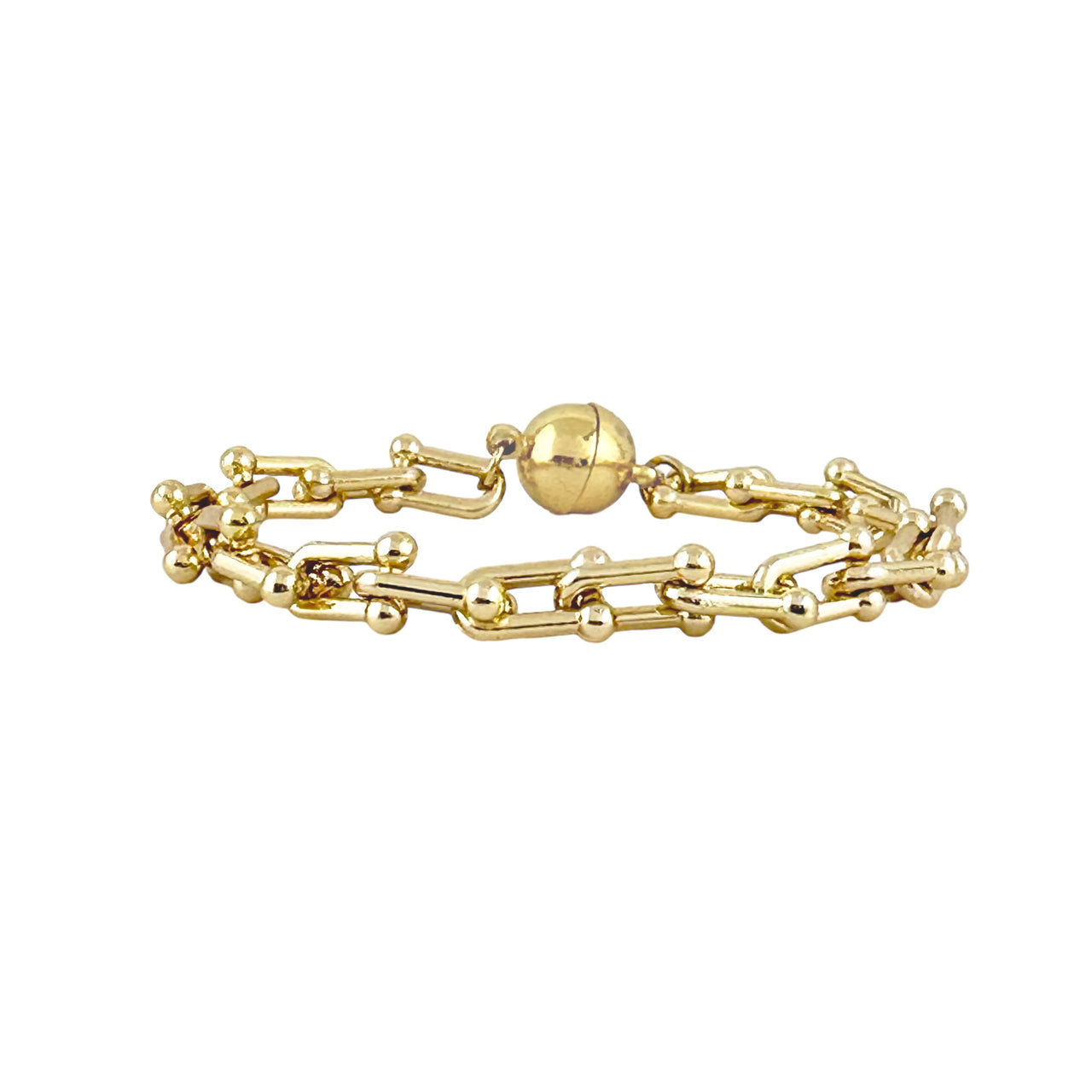 Love Lisa Mila Magnetic Link Bracelet gold magnetic chain link bracelet