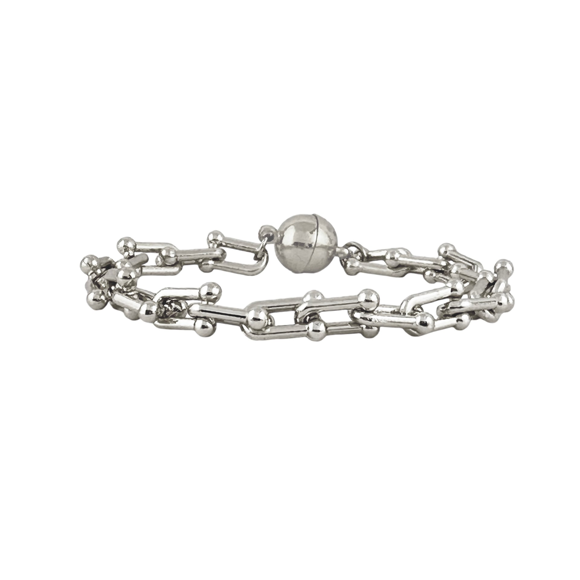 Love Lisa Mila Magnetic Link Bracelet silver magnetic chain link bracelet