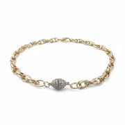 minni textured clasp necklace laying flat