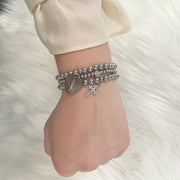 The Miraculous Collection Two silver bracelets by Love Lisa with Miraculous Mary charm