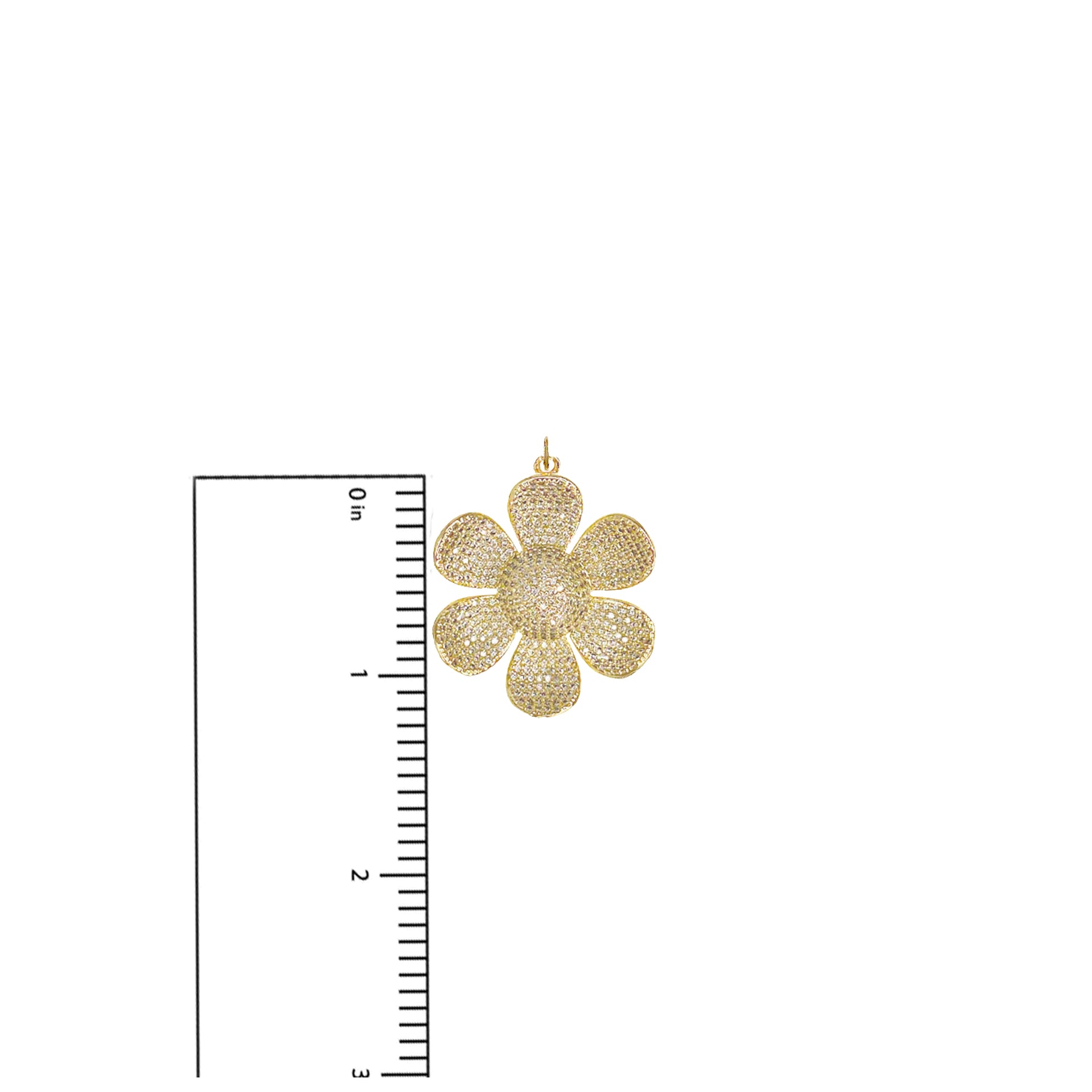 3D flower charm size reference floral charm jewelry