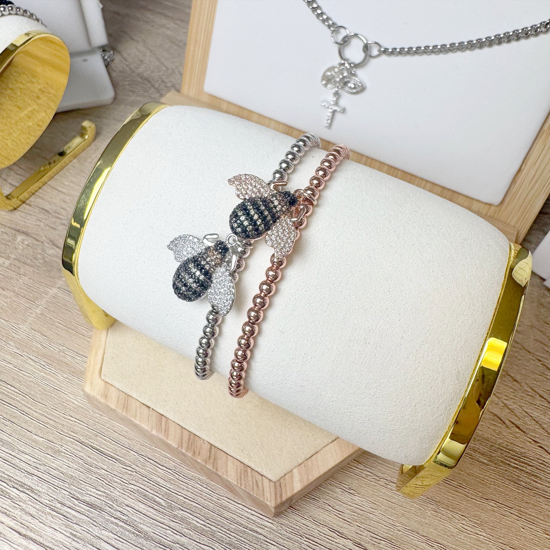 molly bee bracelet displayed on card ready to gift love lisa