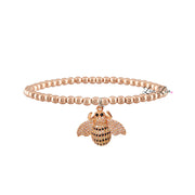 molly bee bracelet rose gold beads with bee charm love lisa