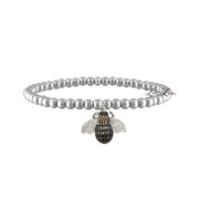molly bee bracelet silver beaded stretch design love lisa