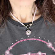 Love Lisa mosaic evil eye charm styled necklace jewelry