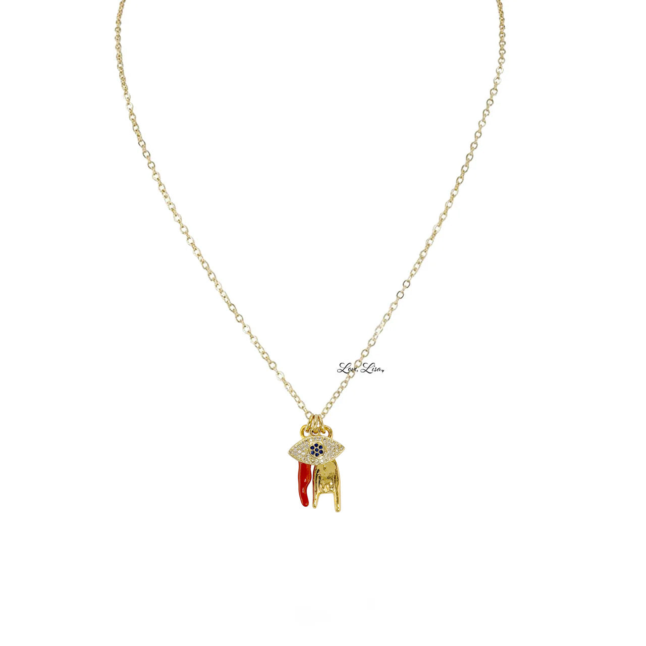 Mariano Italian Horn Delicate Charm Necklace