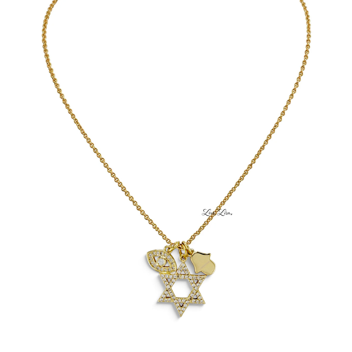Rayna Star of David Trifecta Protection Necklace