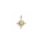 love lisa north star direction charm gold starburst with crystal center