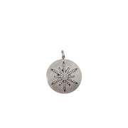 Silver Nova Luxe Round Pendant with crystal North Star center