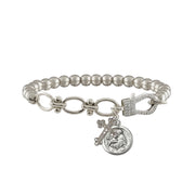 nova sacred link stretch bracelet silver st anthony charm bracelet
