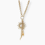 love lisa gold sole amuleto italian horn necklace with charms