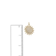 Sophia Sun Pendant with ruler – shows 1-inch diameter size