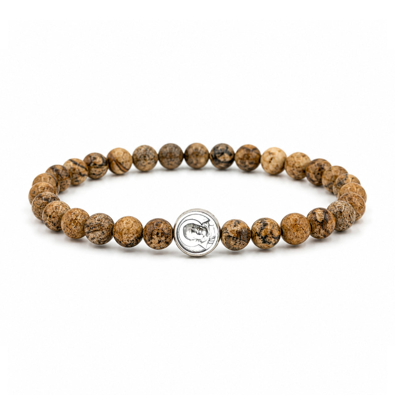 Matteo Men's Padre Pio Gemstone Bracelet
