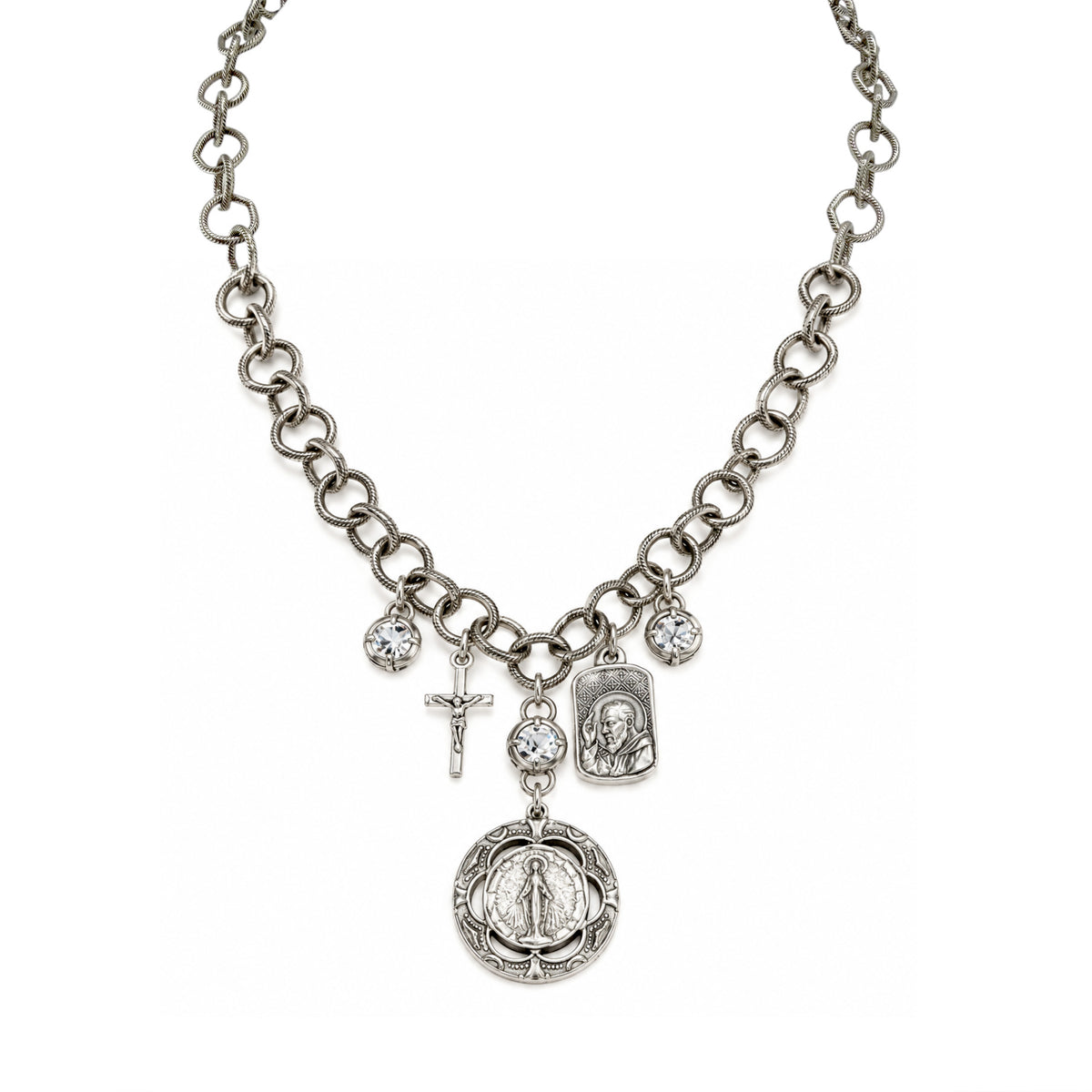 Blessed & Protected Sacred Charm Link Necklace