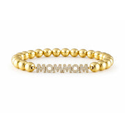 gold mommom crystal letter bracelet by love lisa jewelry