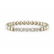 silver mommom crystal letter bracelet by love lisa jewelry