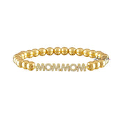 gold mommom crystal letter bracelet by love lisa jewelry