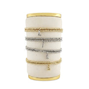 display of gold and silver initial double wrap bracelets love lisa jewelry