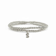 silver personalized initial double wrap bracelet love lisa jewelry custom jewelry