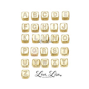 personalized large block letter bracelet letter options chart gold letters alphabet