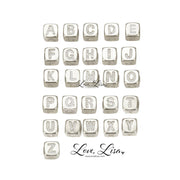 personalized large block letter bracelet letter options chart silver letters alphabet