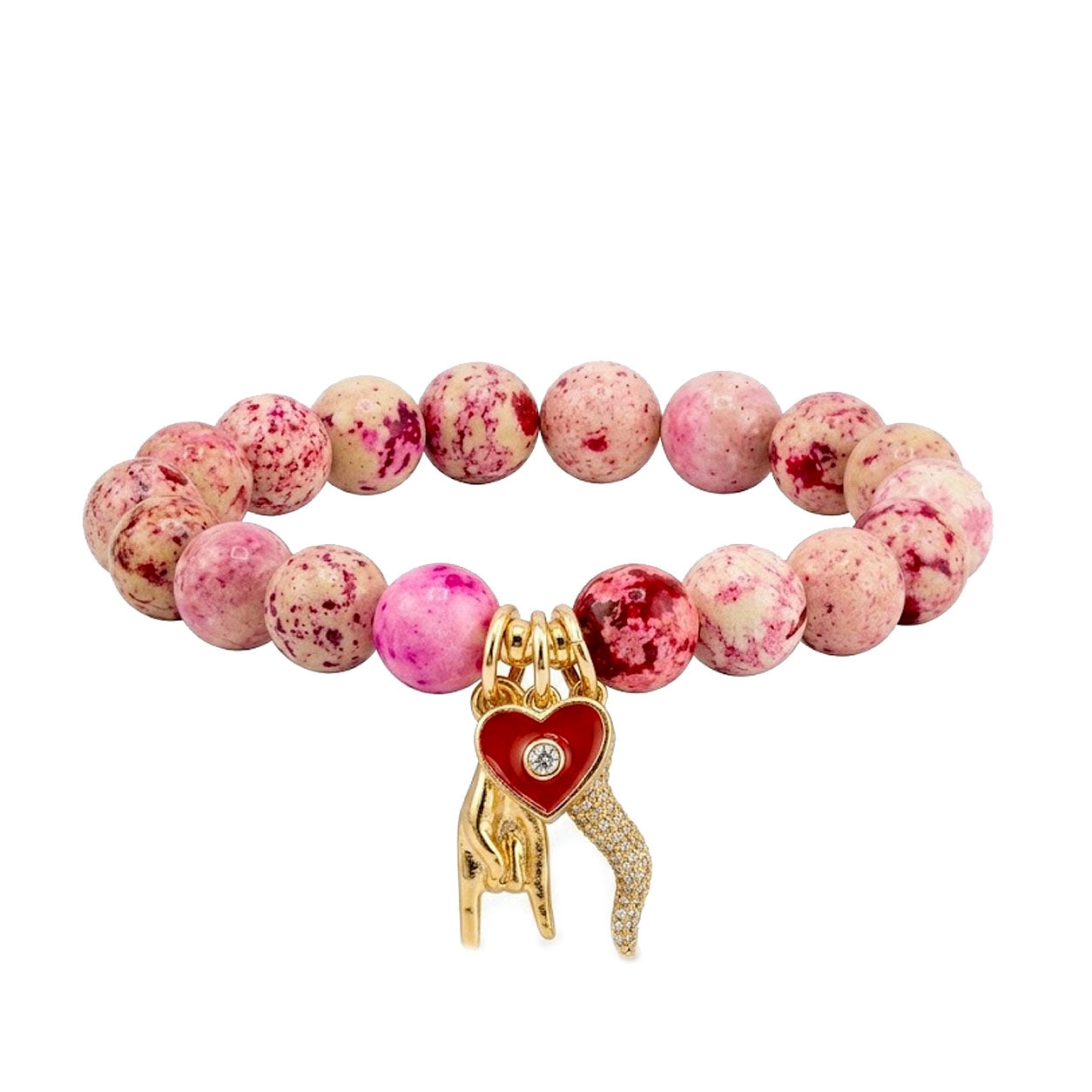 Mariano Italian Horn Evil Eye Protection Gemstone Bracelet