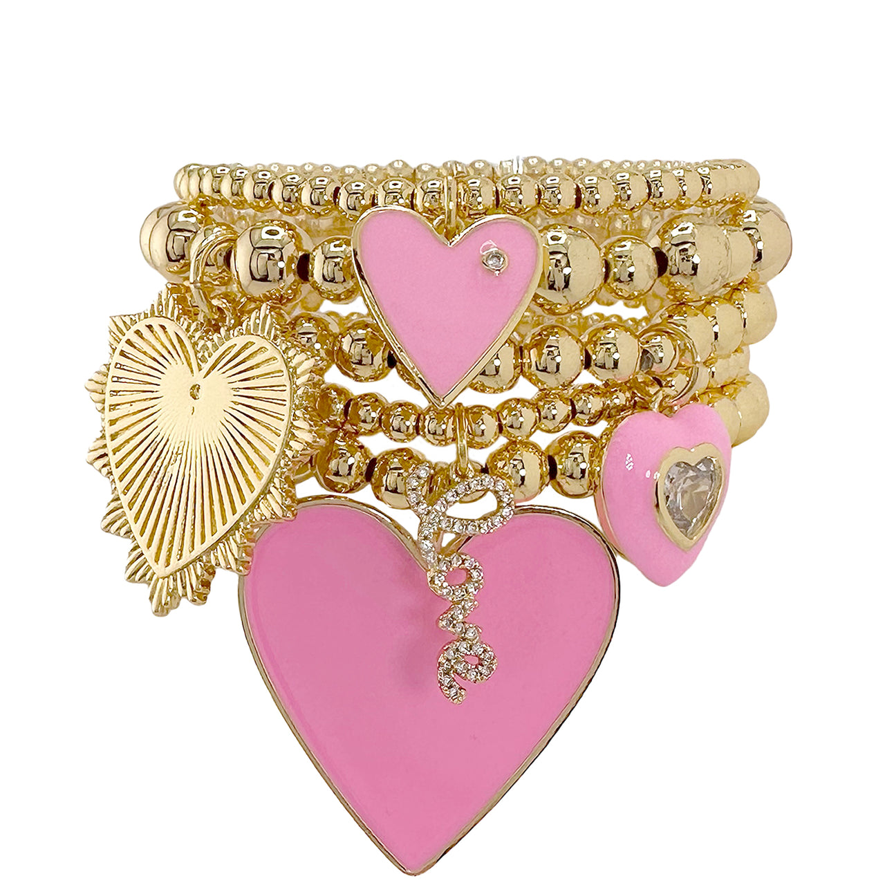 Valentina PINK Love Heart Bracelet Collection