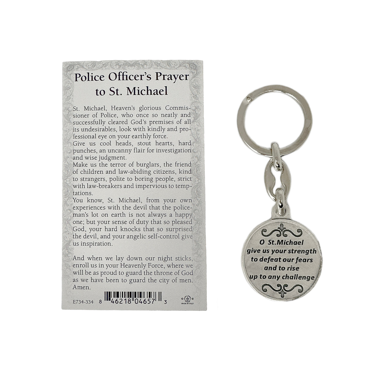 St. Michael Police Officer Prayer Keychain