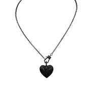 rachel diamond spectacular necklace black heart pendant