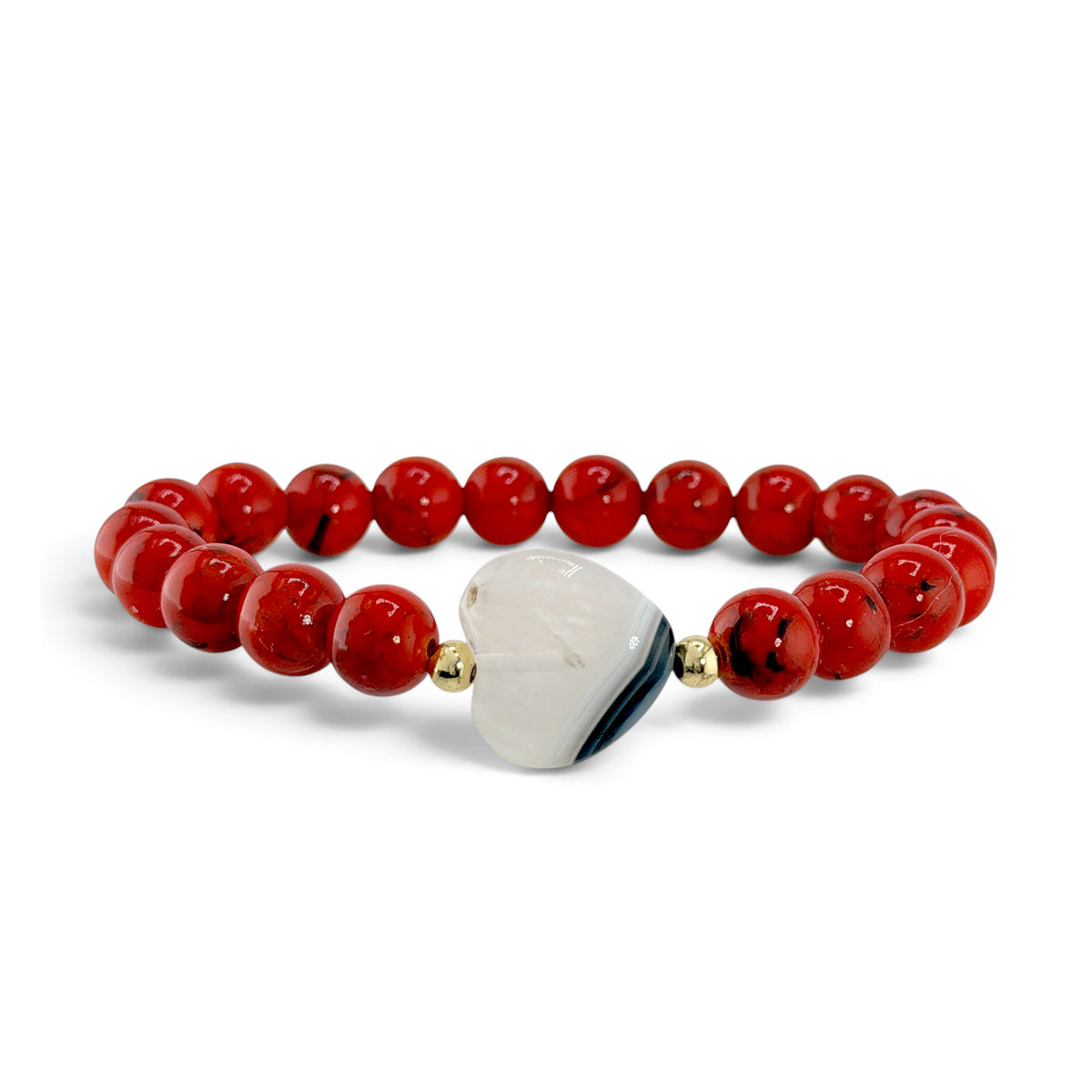 Sloane Pearlescent Gemstone Worry Stone Bracelet