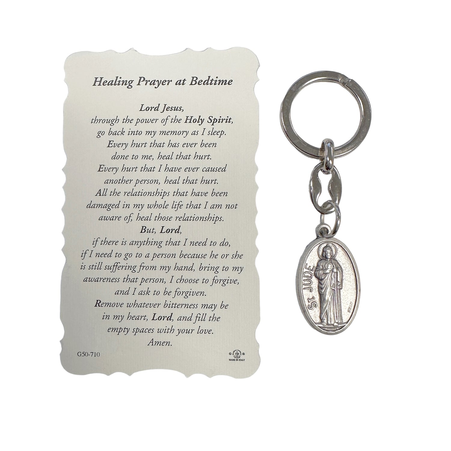 sacred heart of jesus keychain with metal medal charm inspirational religious gift