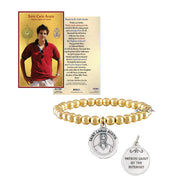 saint carlo acutis prayer card included with faith bracelet love lisa