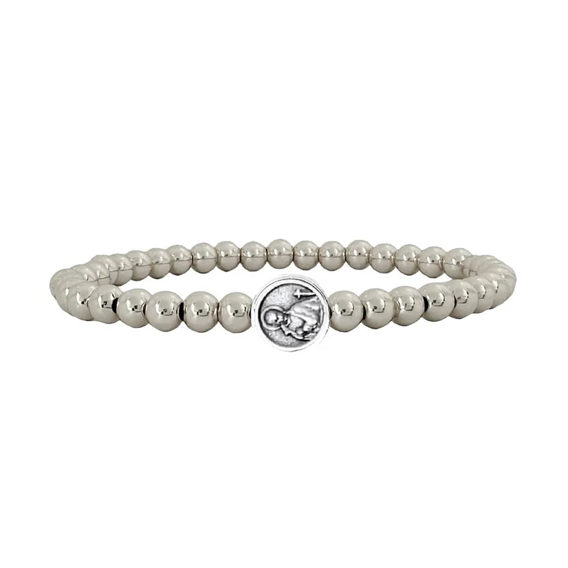 Love Lisa Saint Gerard fertility prayer bracelet silver bead patron saint fertility bracelet for pregnancy and safe delivery