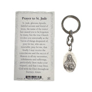 saint jude prayer keychain with printed prayer card religious accessory for hope and inspiration
