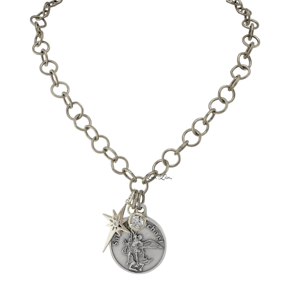 Saint Michael Protection Medallion Necklace