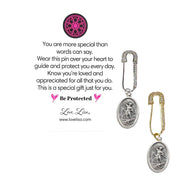 Saint Michael special safety pin with protective medal Love Lisa