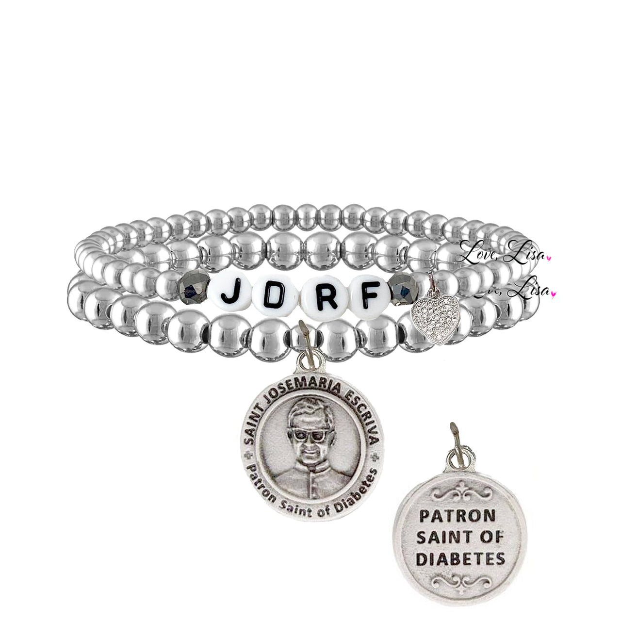 JDRF Awareness & Patron Saint Of Diabetes Bracelets