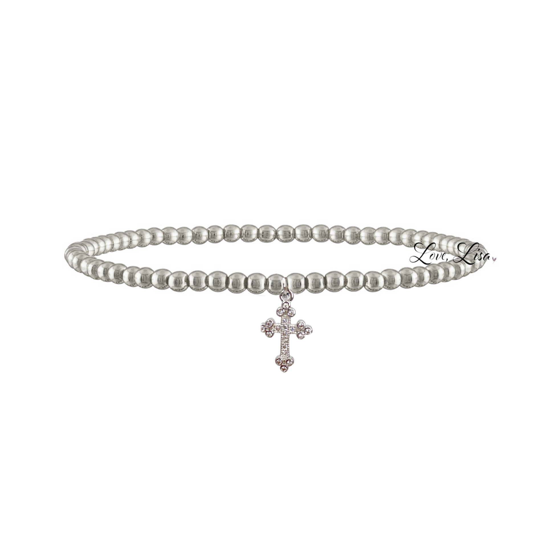 Sami Luxe Religious Bracelet with silver cross charm